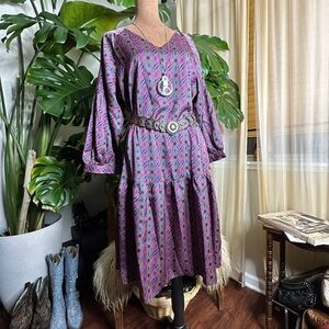 💎 NWT Piombo Italian Luxury Satin Dress - Size 10 Majolica Print